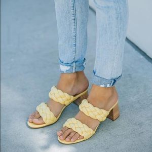 VICI Collection Luci Braided Heeled Sandal - Lemon 7.5
